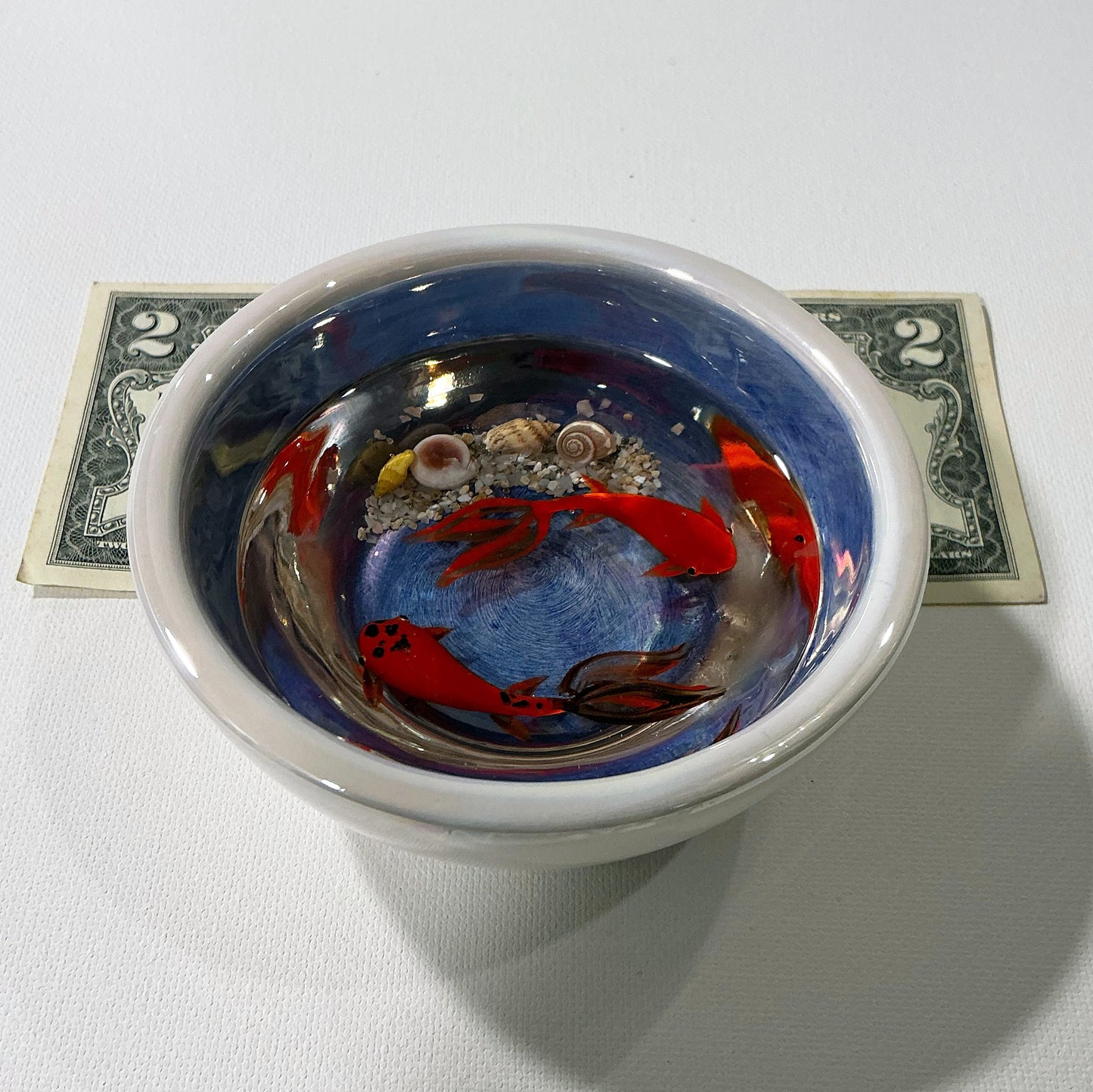 Fish Bowl - Very Beautiful White Ceramic Bowl - Style#4