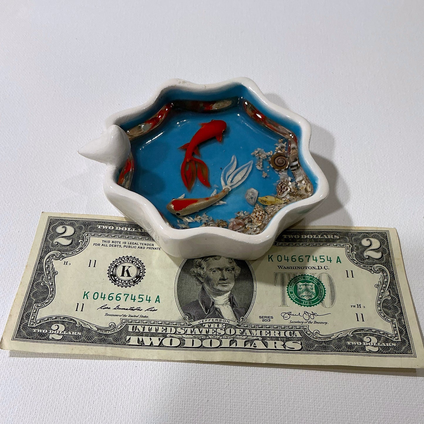 Fish Bowl - Very Beautiful White Ceramic Bowl - Style#3