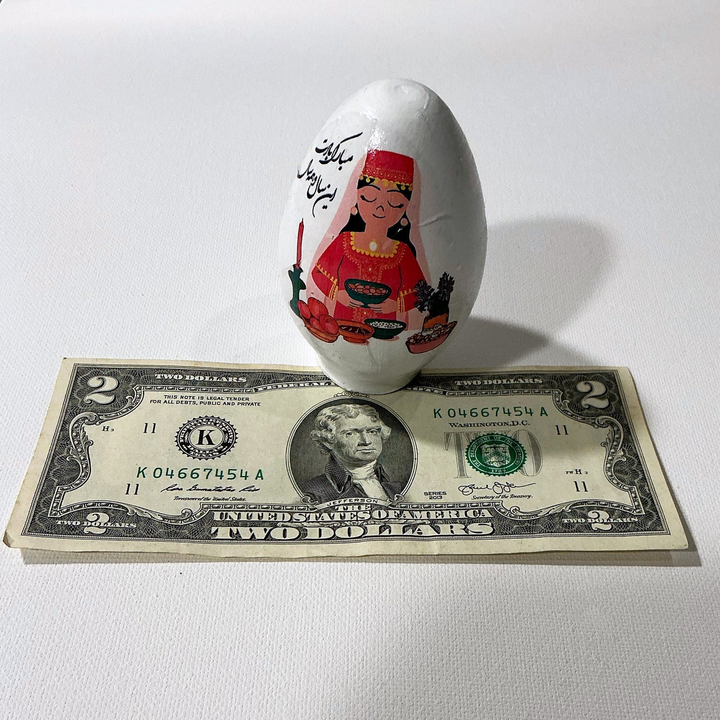 Beautiful Egg For Persian Haftseen & Home Decor with Calligraphy - Style#3