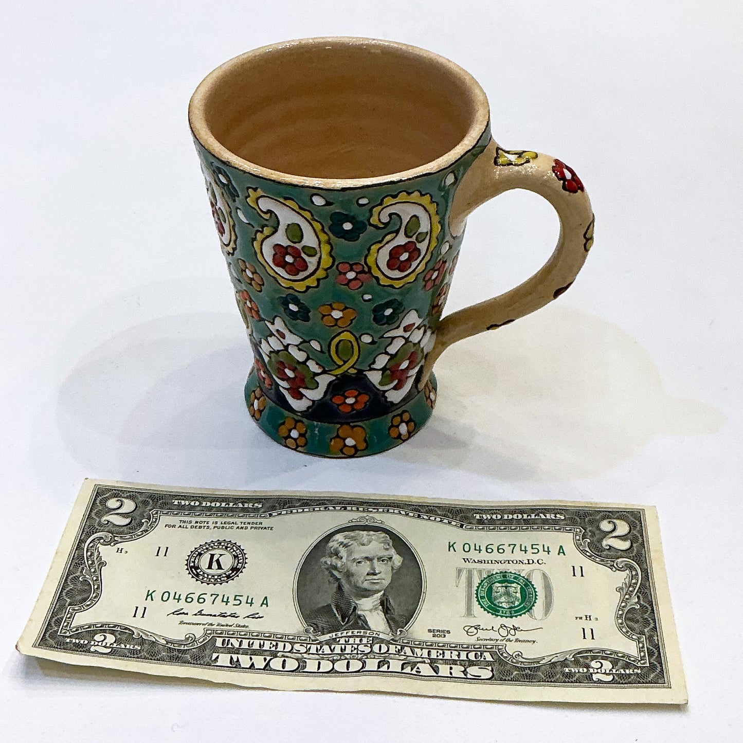 Enamel (Minakari) Handmade Ceramic Mug - Coffee/Tea Cup