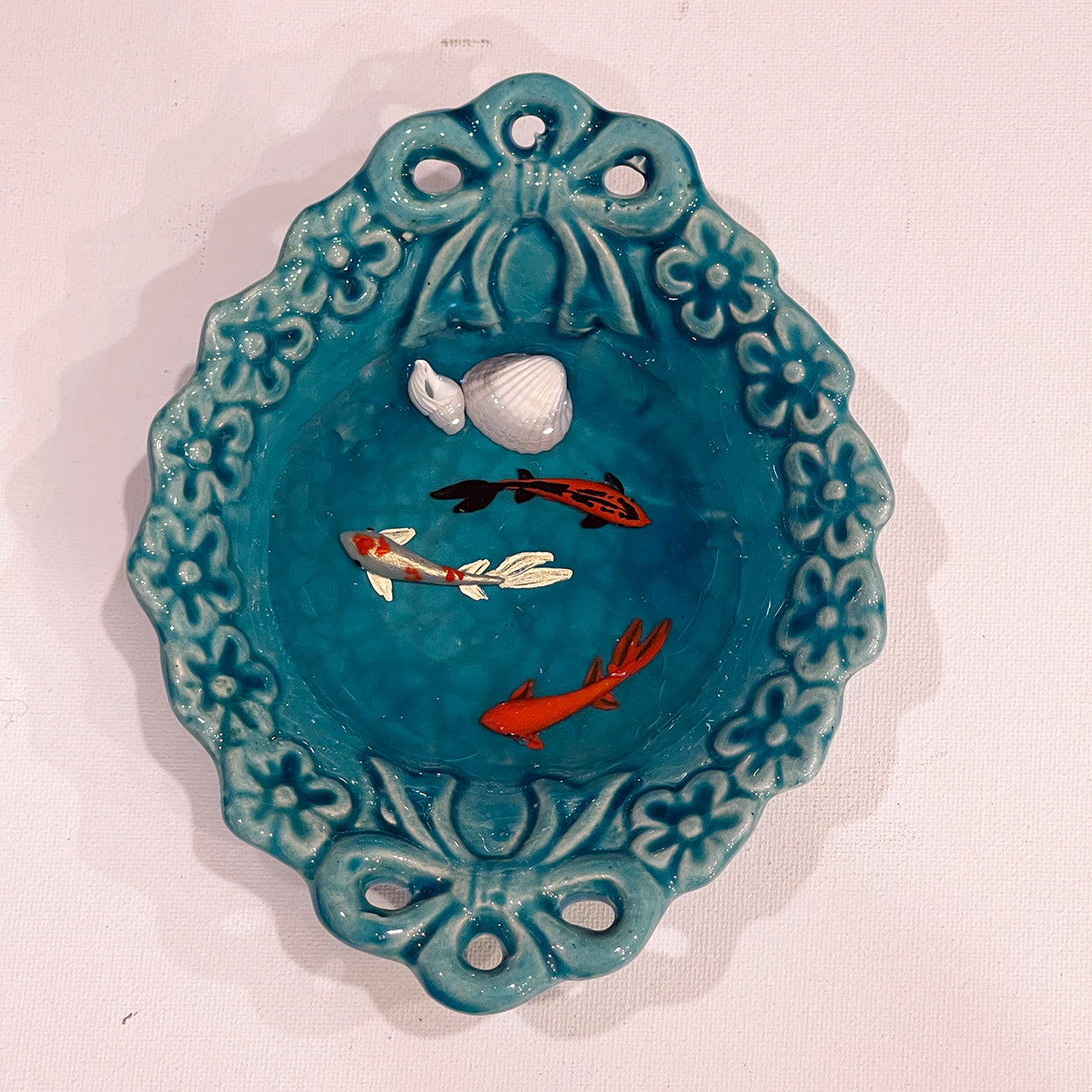 Fish Bowl - Very Beautiful Turquoise Ceramic Bowl - Style#2