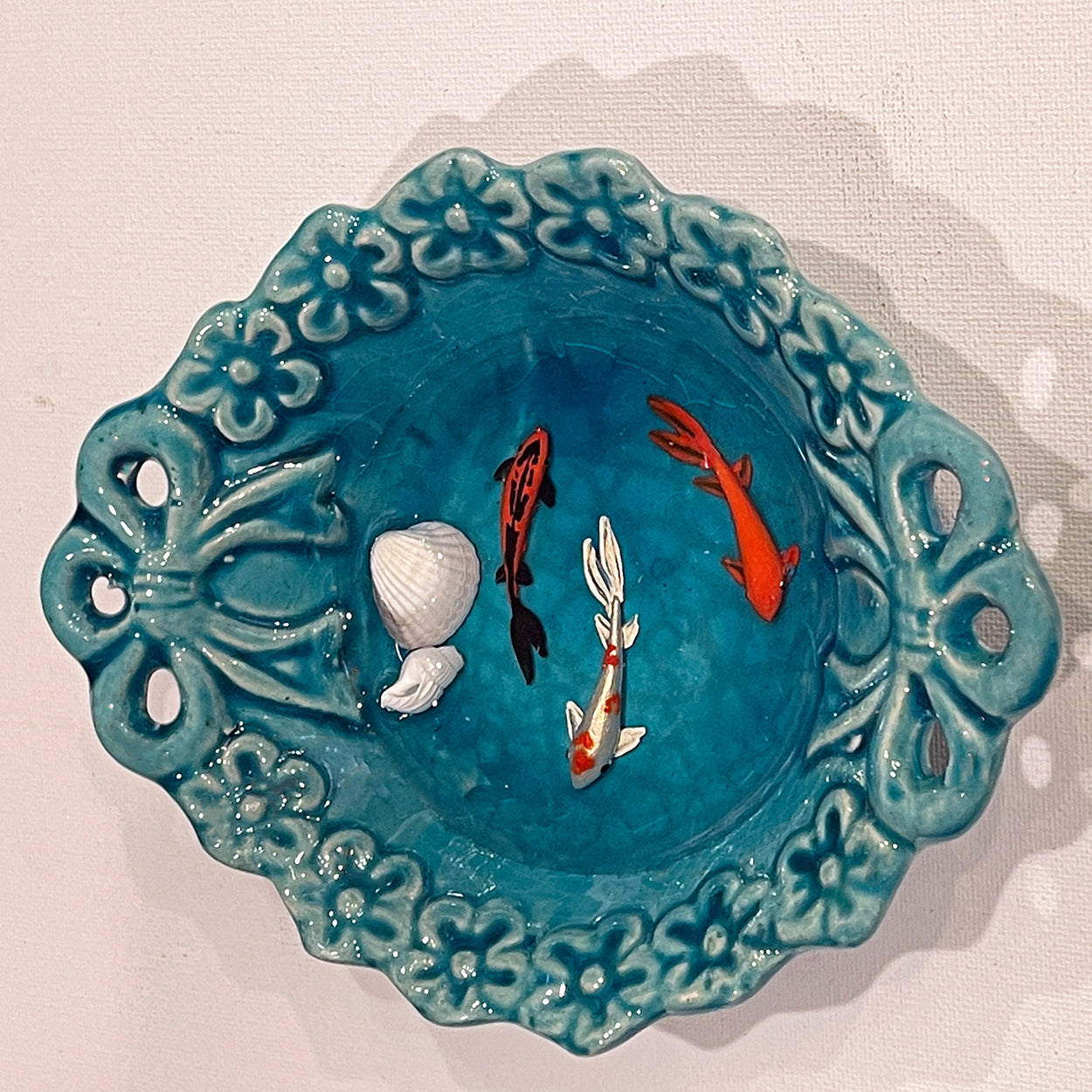 Fish Bowl - Very Beautiful Turquoise Ceramic Bowl - Style#2