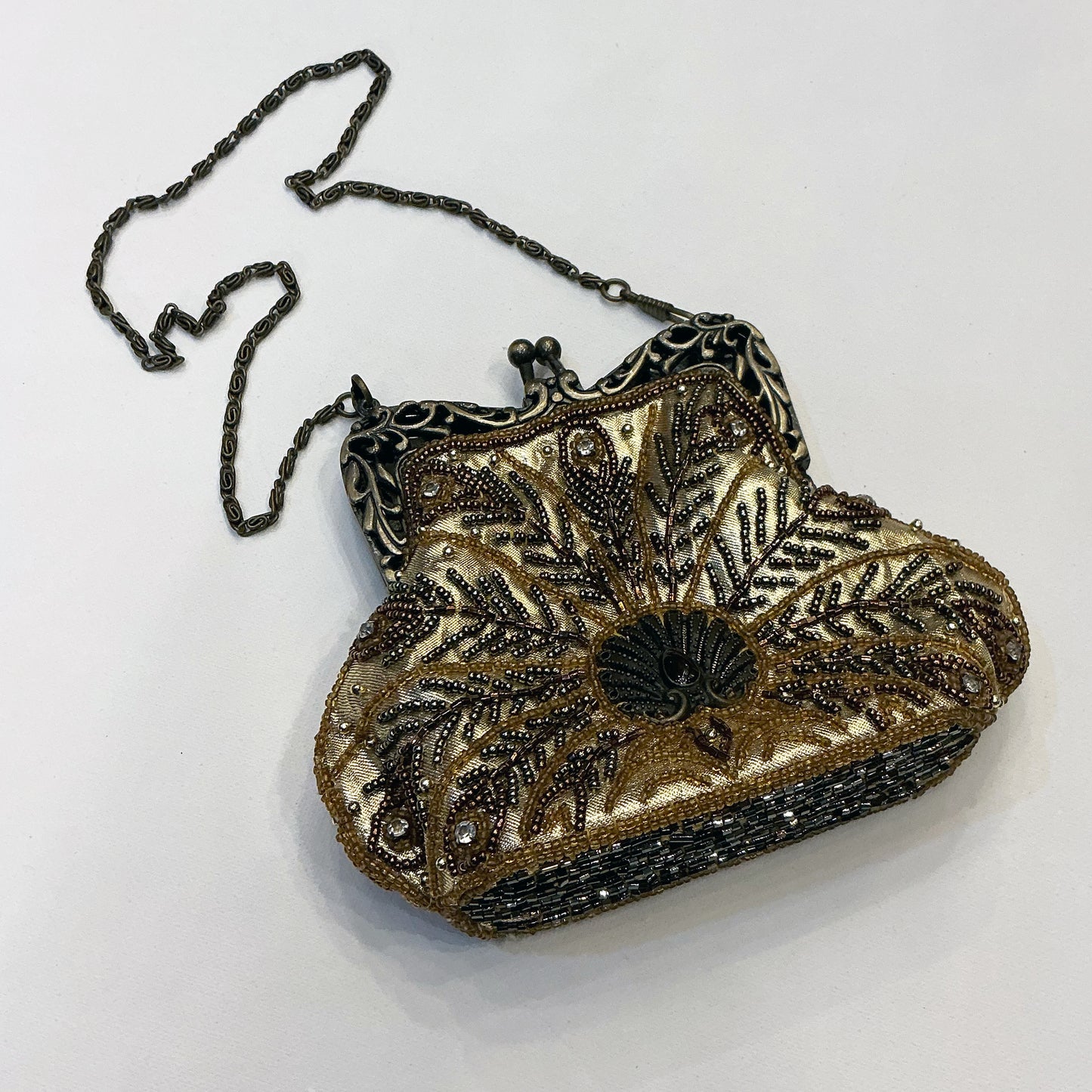 Unique Handmade Women's Purse, Cross Over Purse With a Metal Chain (Malileh Doozi)