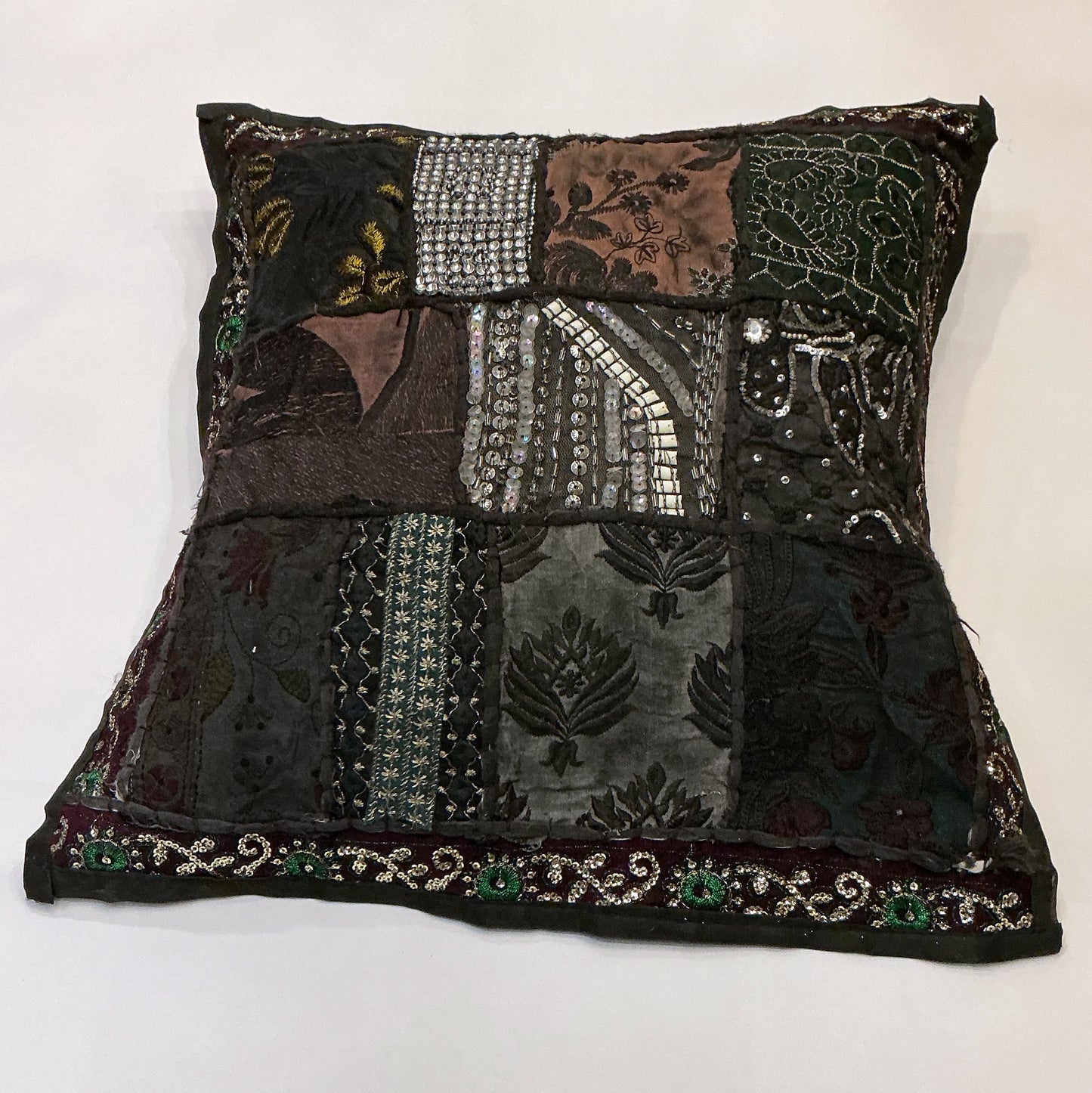 Velvet 12"x12" Cushion Cover with Beautiful Print for your Home Decor, Style 4
