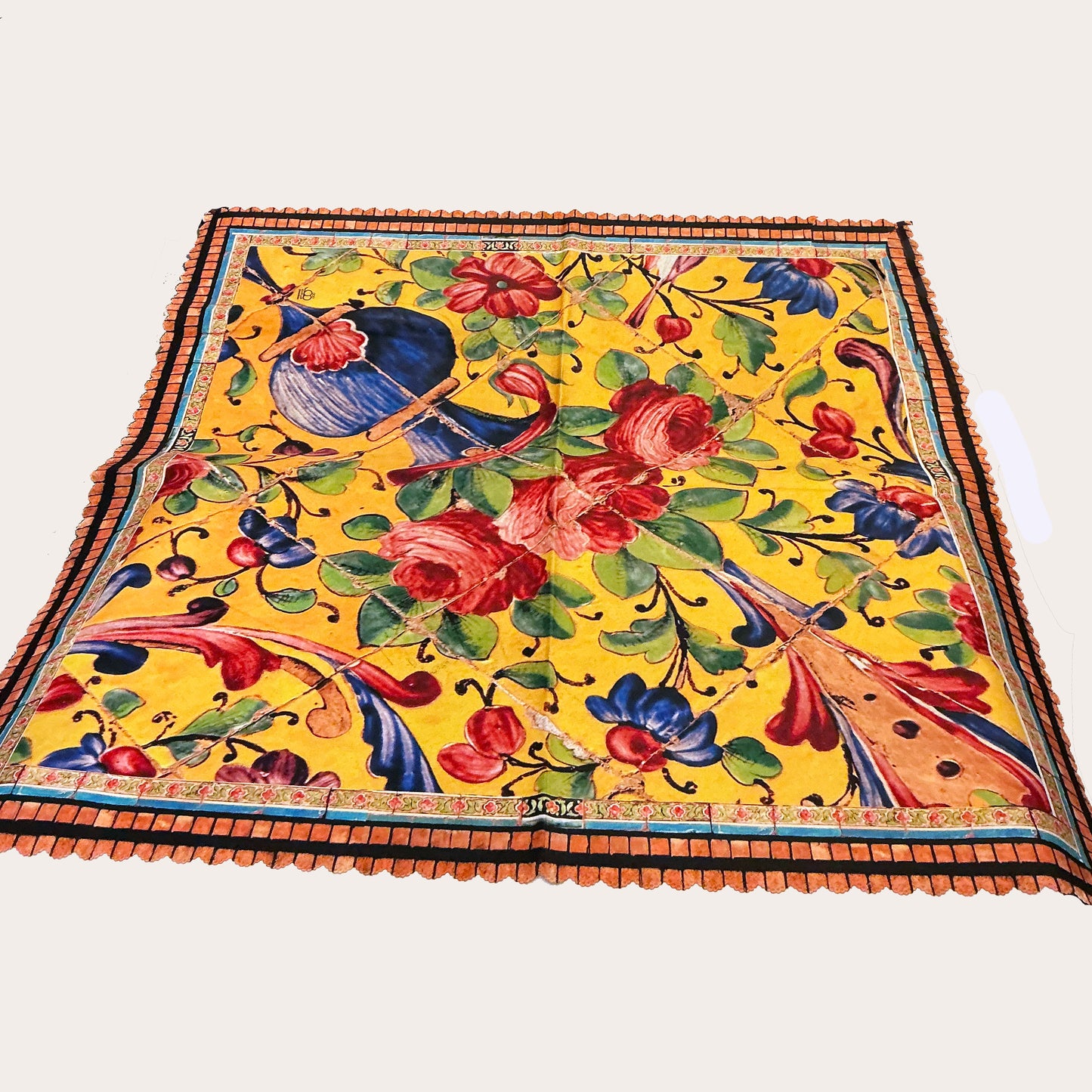 Velvet Square Table Cover with Beautiful Print for your Home Decor