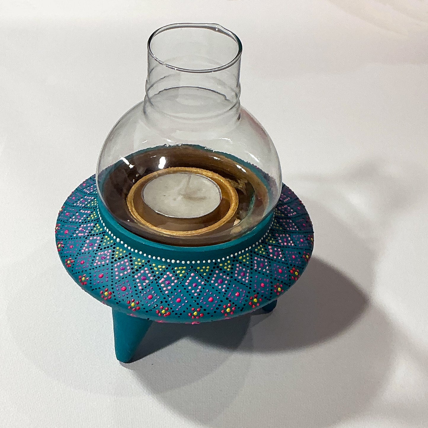 A Vintage Style Ceramic Kerosene Lamp with a Beautiful Shape