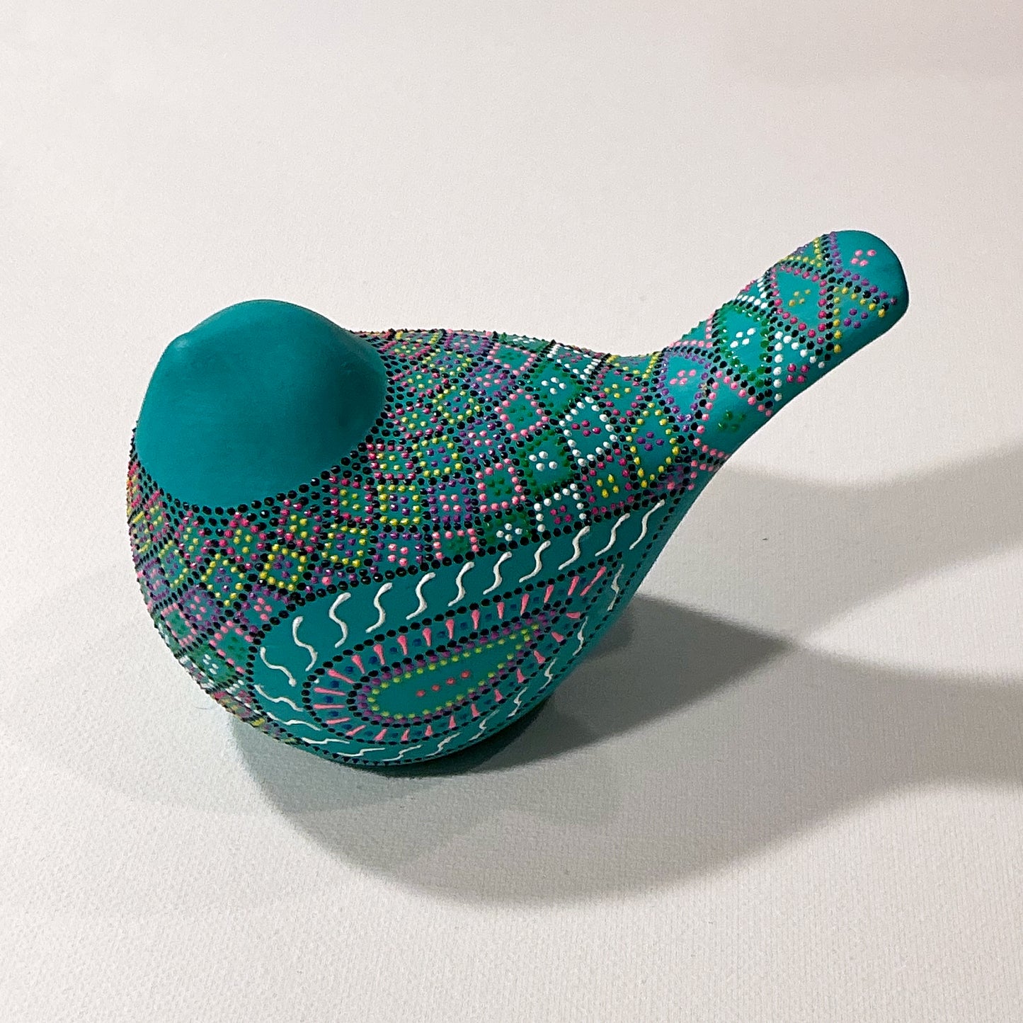 Āmen Dove - Very Beautiful Enameled Ceramic Statue - Lovely Mandala Bird!