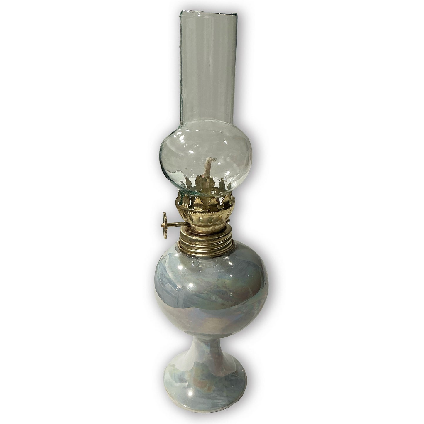 A Vintage Style Ceramic Kerosene Lamp with a Beautiful Shape