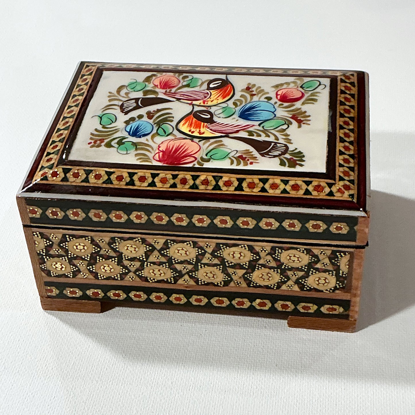 Elegant Handmade Wooden Jewelry Box - Khatamkari