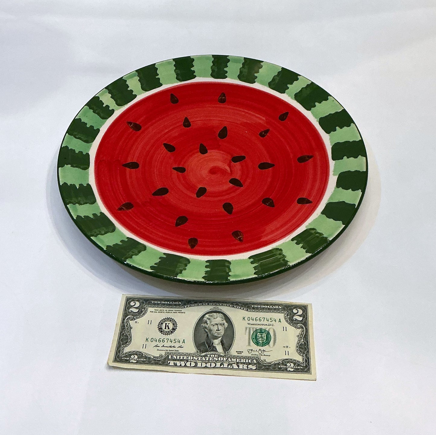 Khafan Ceramic Dish, Watermelon Design, for Your Haftseen or Yalda Night