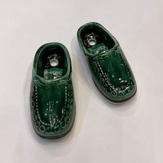 Ceramic Sculpture of Vintage Slippers - For Your Home Decor