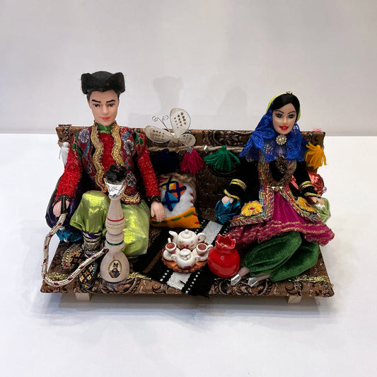 Handmade Dolls at Persian Haftseen with Traditional Dresses- For Haftseen and Home Decor