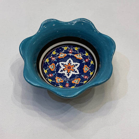 Enameled Ceramic Bowl - Perfect for Your Haftseen, Home or Office Decor & Everyday Usage, Turquoise