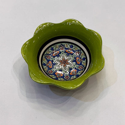 Enameled Ceramic Bowl - Perfect for Your Haftseen, Home or Office Decor & Everyday Usage, Green