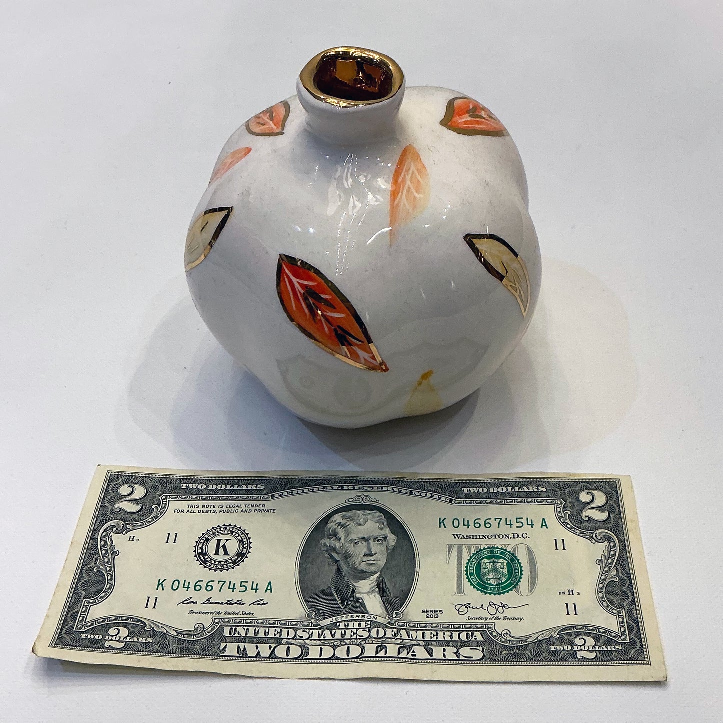 Handmade Ceramic Pomegranate Designed by 11-Carat Gold in 2 Designs