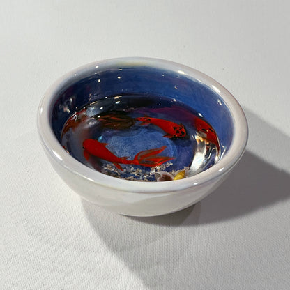 Fish Bowl - Very Beautiful White  Ceramic Bowl - Style#4